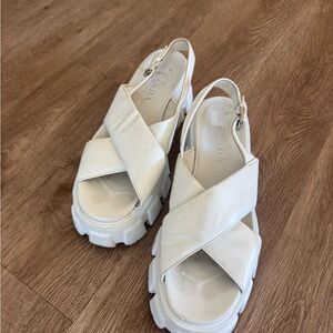 Prada Women's White Chunky Sandals